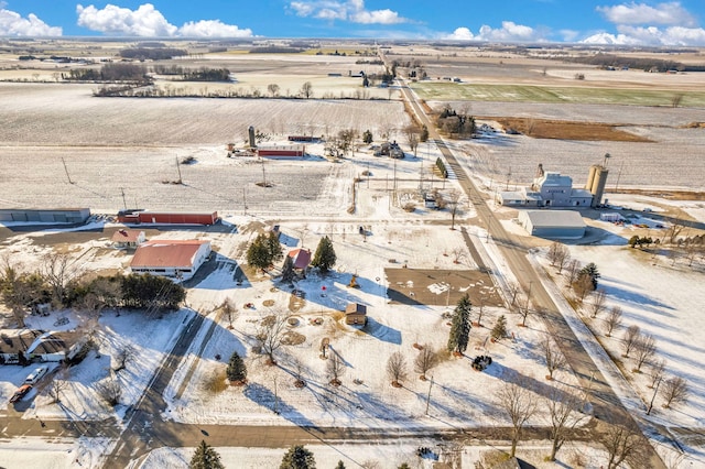 drone / aerial view featuring a rural view