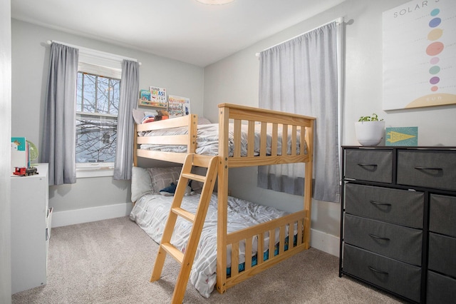 bedroom with carpet