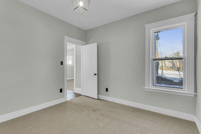 view of carpeted empty room