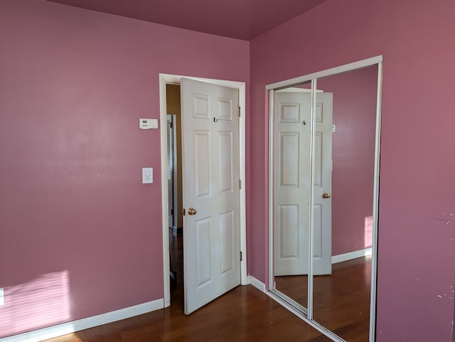 interior space with hardwood / wood-style floors