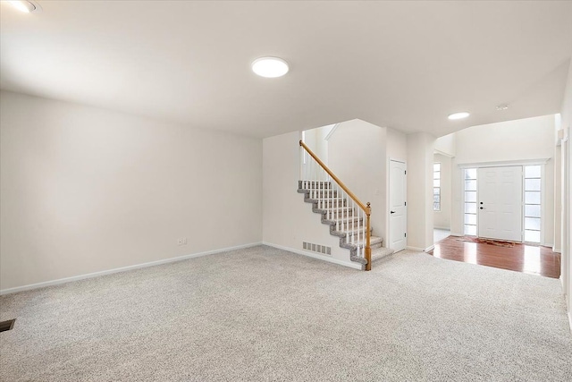 view of carpeted entryway