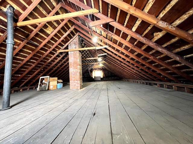 view of attic