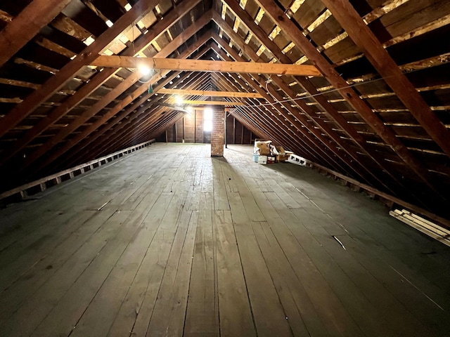 view of attic