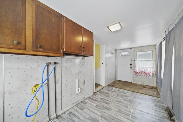 kitchen featuring light wood-type flooring