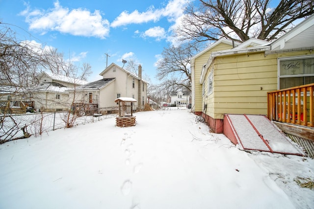 view of snowy yard