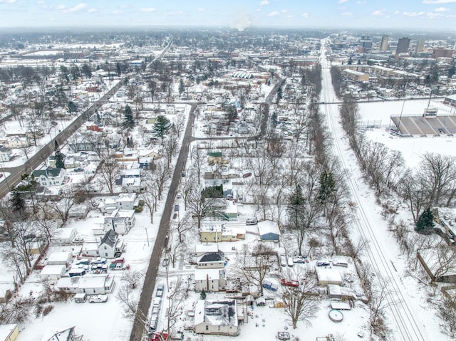 view of snowy aerial view