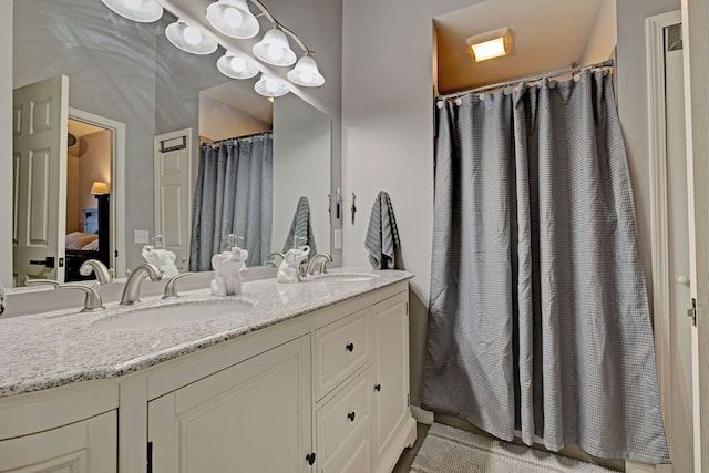 bathroom with vanity