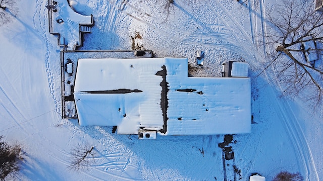 view of snowy aerial view