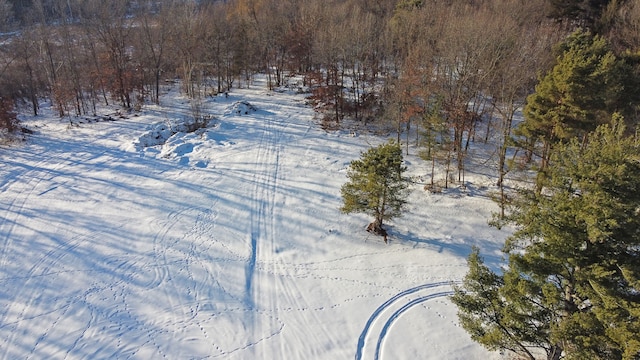 view of snowy aerial view