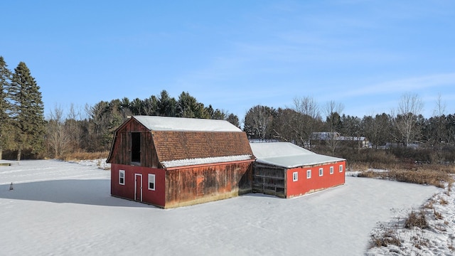 view of snow covered structure