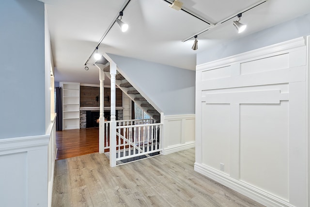 interior space featuring light wood-type flooring