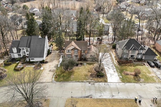 drone / aerial view featuring a residential view