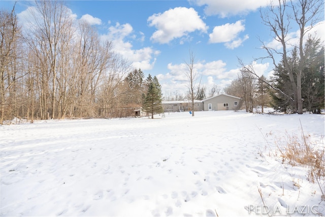 view of snowy yard