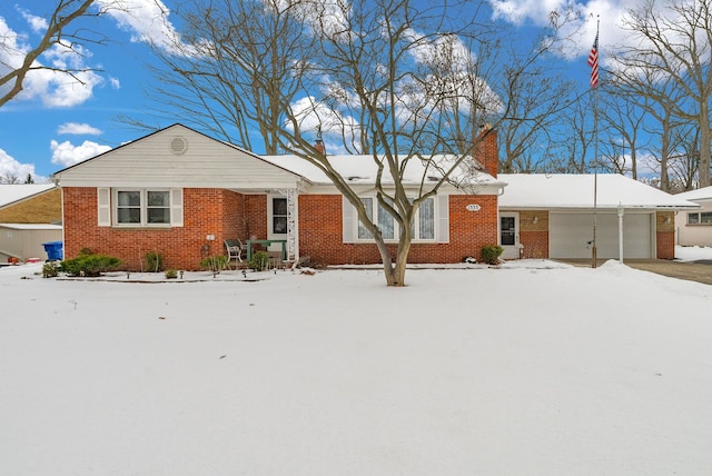 ranch-style house with a garage