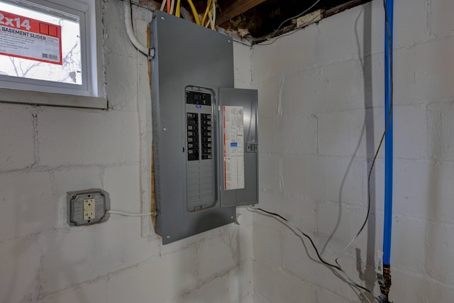 utility room with electric panel