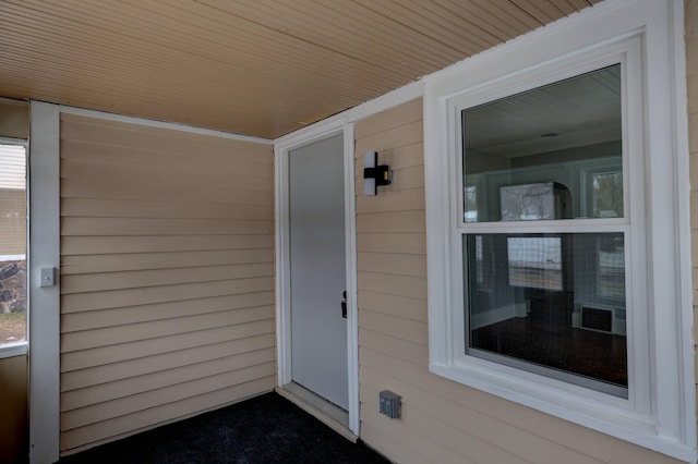 view of doorway to property