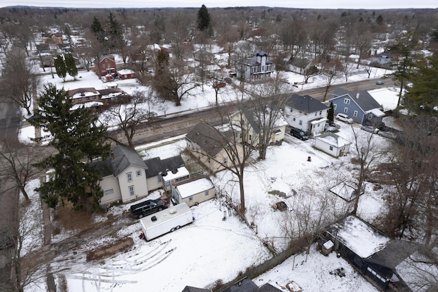 view of snowy aerial view