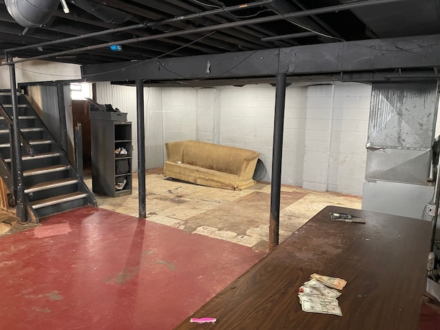 view of basement