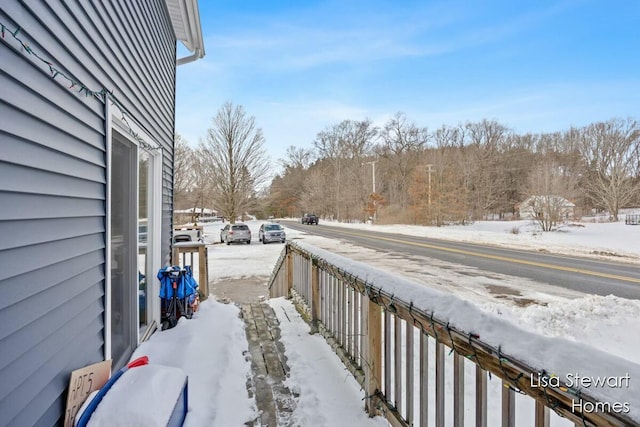 view of snowy yard