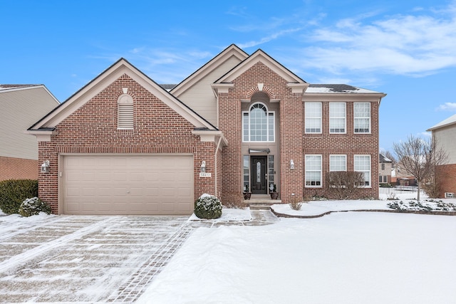 view of property with a garage