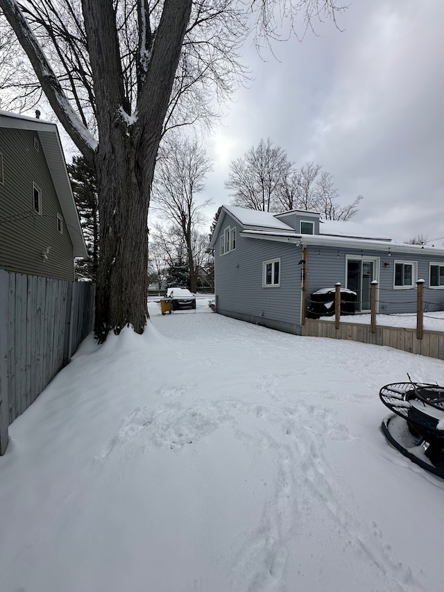 view of snowy yard