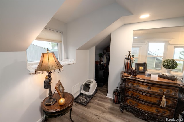 50848 Ashley St, New Baltimore, MI 48047 - hallway with wood finished floors, recessed lighting, and baseboards