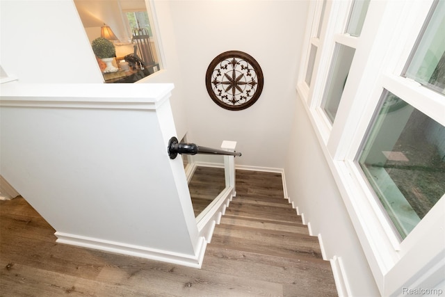 50848 Ashley St, New Baltimore, MI 48047 - stairway with wood finished floors and baseboards
