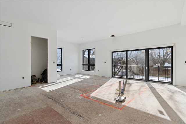 view of unfurnished living room