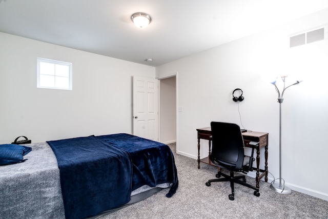 view of carpeted bedroom