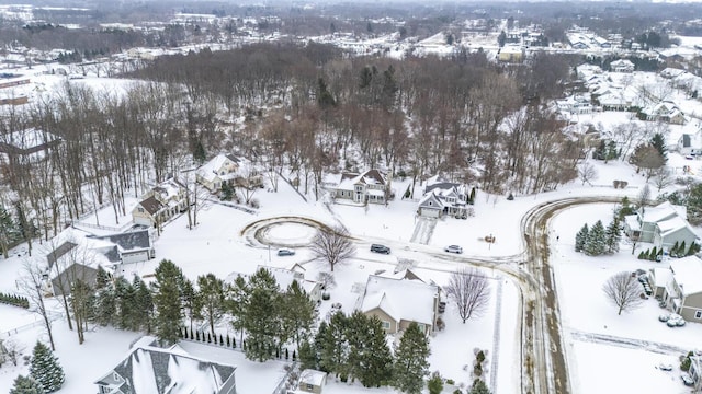 view of snowy aerial view