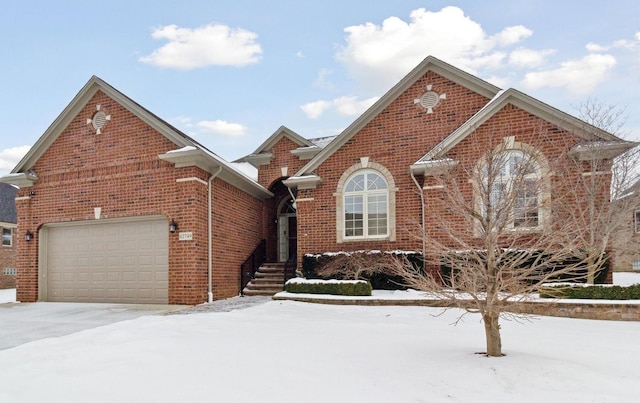 view of property featuring a garage