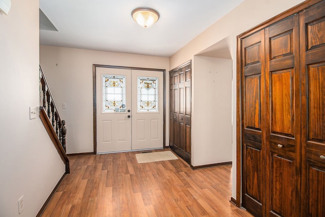 entryway featuring light wood-type flooring