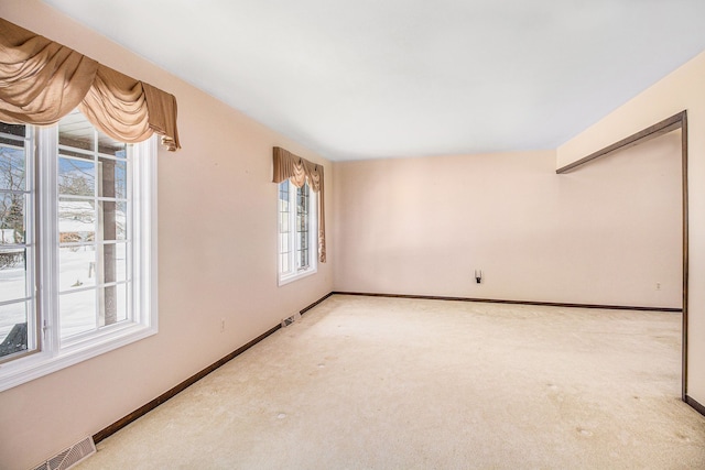 view of carpeted empty room