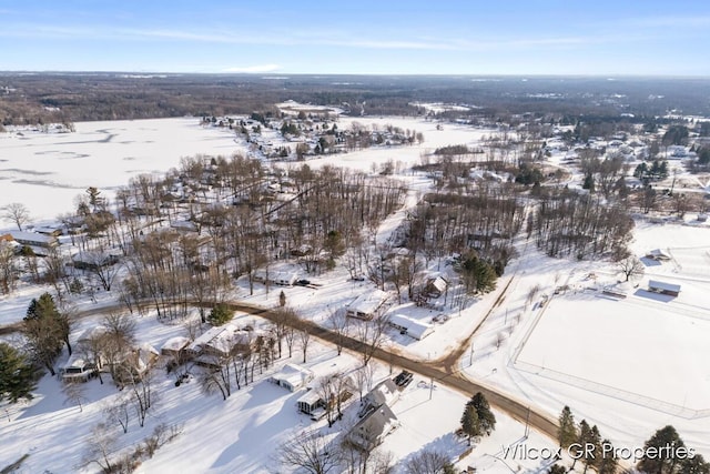 view of snowy aerial view