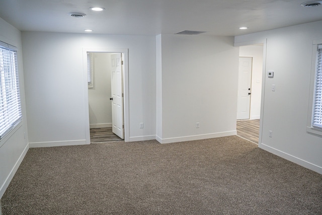 view of carpeted empty room