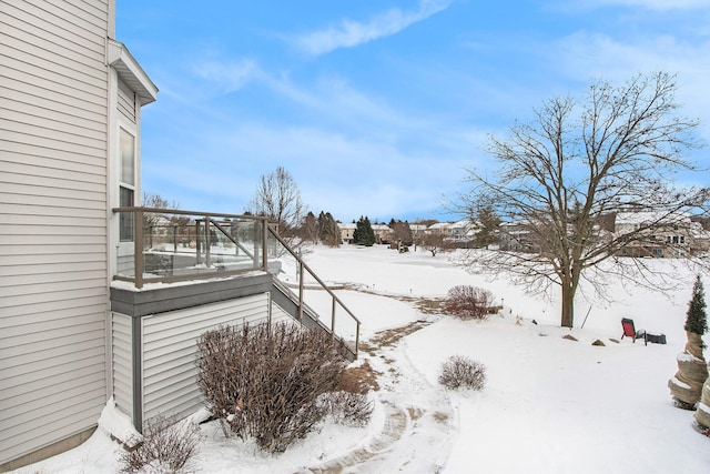 view of snowy yard