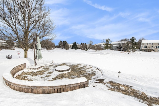 view of snowy yard