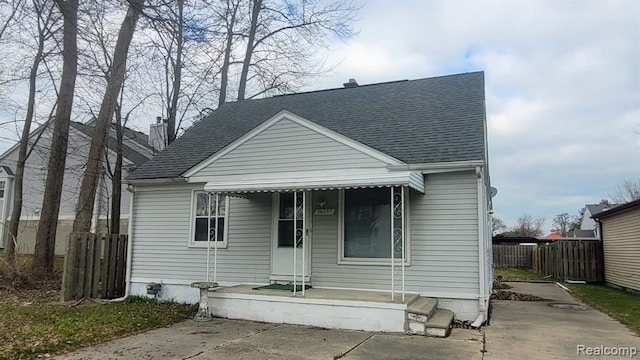 view of bungalow-style home