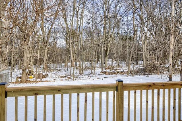 view of snowy yard