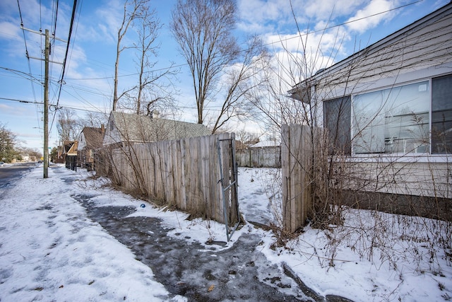 view of snowy yard