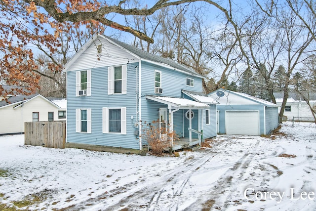 front of property featuring a garage