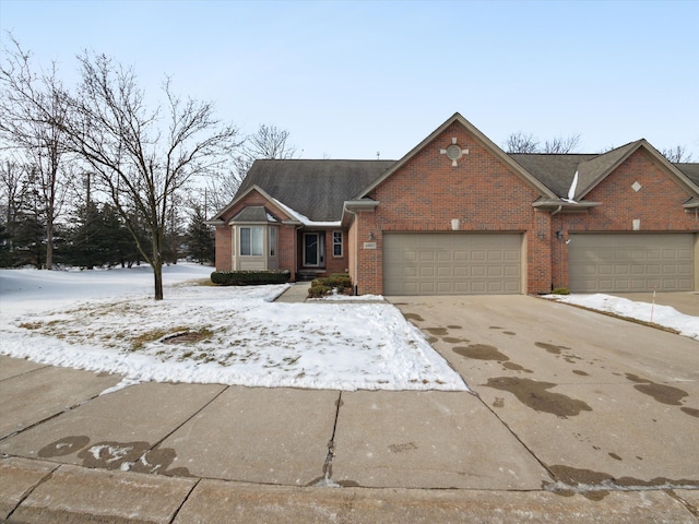 ranch-style home with a garage