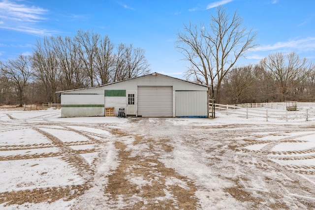 42891 Bemis Rd, Sumpter, MI 48111 - view of snow covered garage