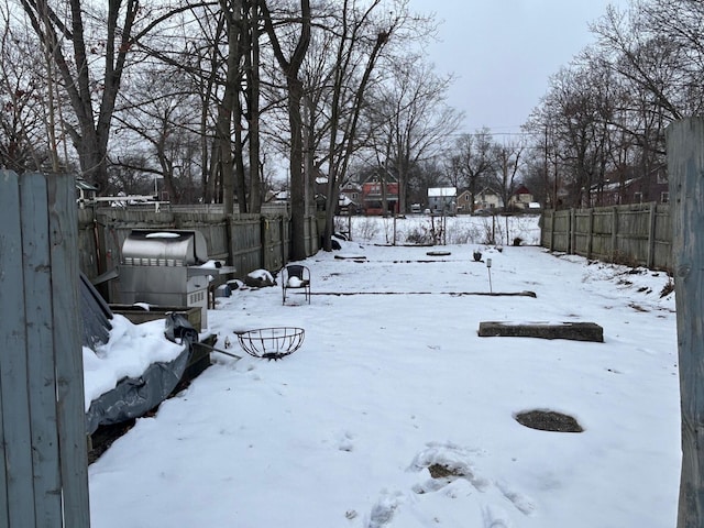 view of snowy yard