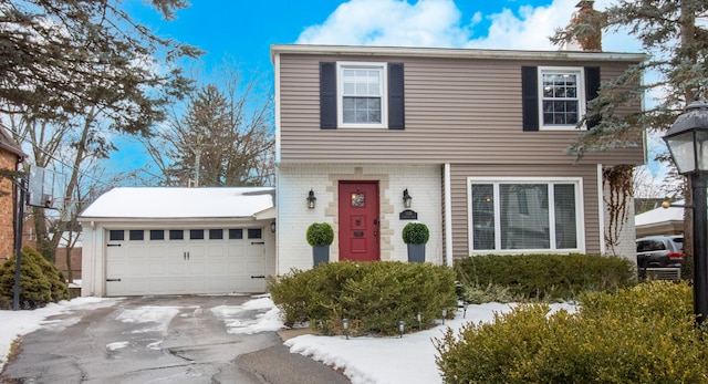 view of front of house featuring a garage