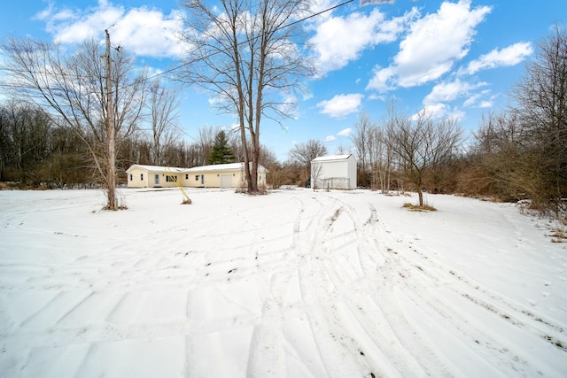 view of snowy yard