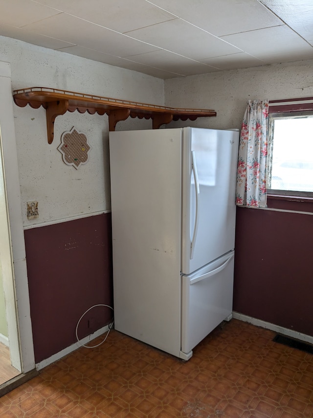 kitchen with white refrigerator