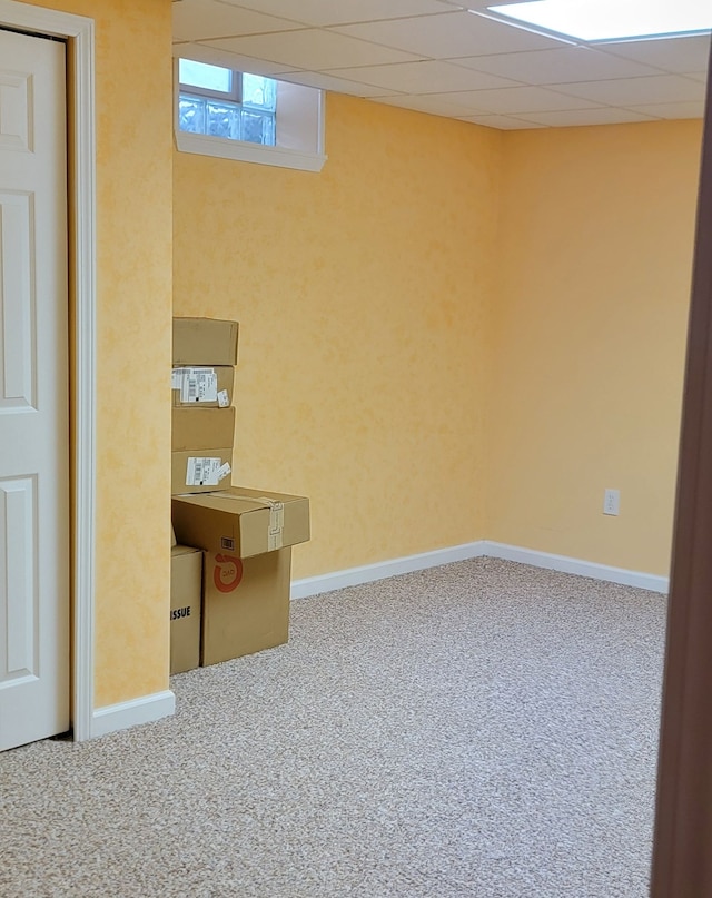 basement featuring carpet floors