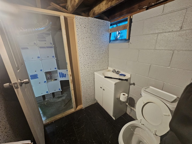 bathroom featuring toilet and vanity