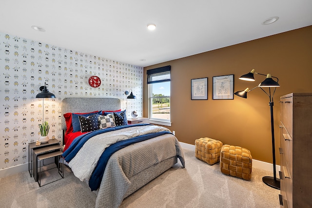 view of carpeted bedroom